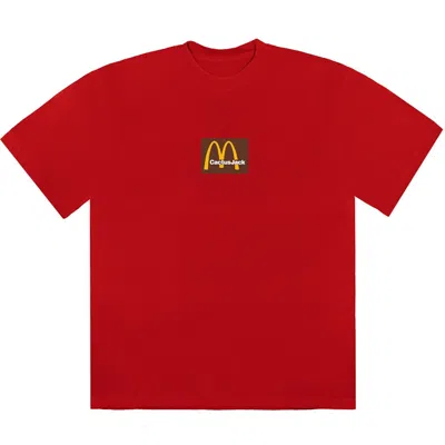 Pre-owned Travis Scott Men's  X Mcdonald's Sesame Inv Iii T-shirt In Red