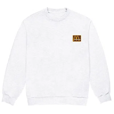 Pre-owned Travis Scott Men's  X Mcdonald's Staff Inv Crewneck Sweatshirt White In Ash Grey