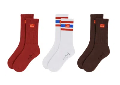 Pre-owned Travis Scott Men's  X Mcdonalds Cj Arches Sock Pack