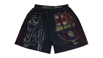 Pre-owned Travis Scott Men's  X Nike X Fc Barcelona Skeleton Home Shorts