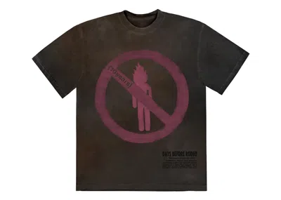 Pre-owned Travis Scott Men's  X Sp5der T-shirt In Brown