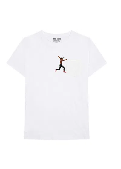 Pre-owned Travis Scott Men's  X Virgil Abloh By A Thread (off Aj1 Version) Tee Shirt In White