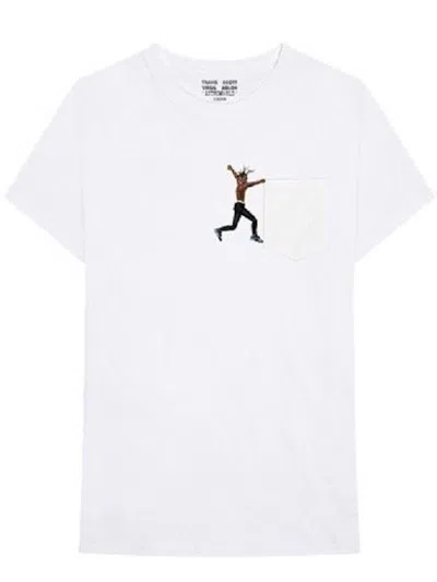 Pre-owned Travis Scott Men's  X Virgil Abloh By A Thread Tee Shirt (cactus Jack Version) In White