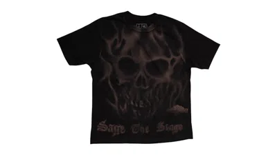 Pre-owned Travis Scott Men's  X Wwe Sage The Stage Tee Shirt In Black