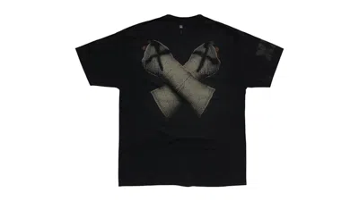 Pre-owned Travis Scott Men's  X Wwe Straight Edge Cm Punk Tee Shirt In Black