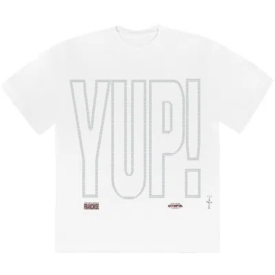 Pre-owned Travis Scott Men's  Yup! T-shirt In White