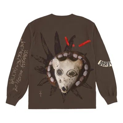Travis Scott Reverse Jack Long Sleeve T-shirt 'brown'