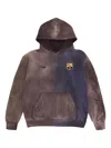Travis Scott Split-dye Crest Hoodie In Gray