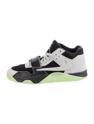 Pre-owned Travis Scott Suede Colorblock Pattern Athletic Sneakers In Multi