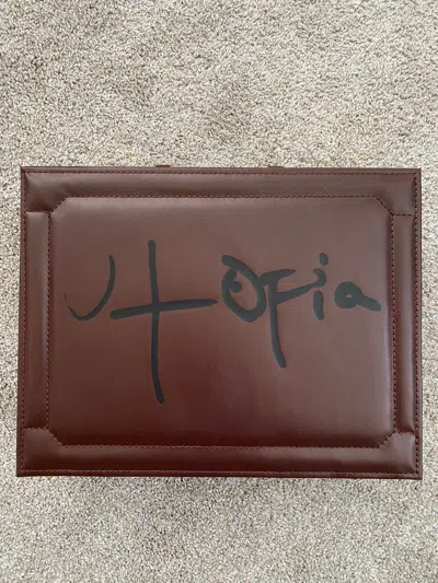 Pre-owned Travis Scott Utopia Briefcase In Brown