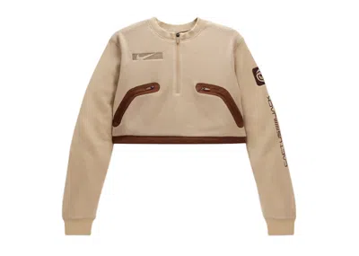 Pre-owned Travis Scott Women's  Cact.us Corp X Nike W Nrg Bh Po Crew (asia Sizing) In Cream
