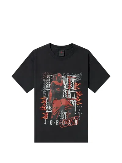 Travis Scott X Air Jordan  Print T-shirt In Black
