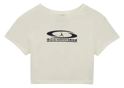 Pre-owned Travis Scott X Jordan Sp Ts Baby Tee Shirt In Sail/black