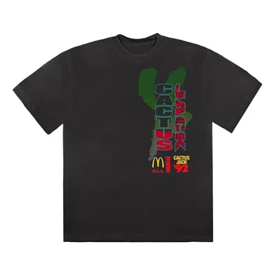 Travis Scott X Mcdonald's All American '92 T-shirt 'washed Black'