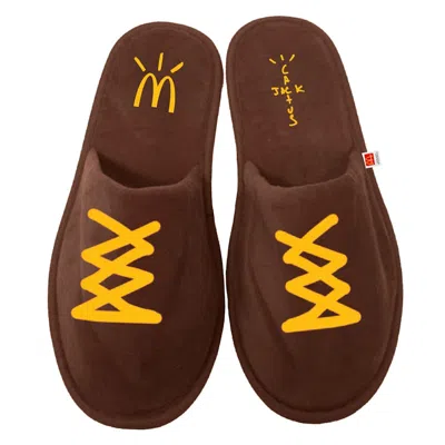Pre-owned Travis Scott X Mcdonald's Cj House Slippers In Brown