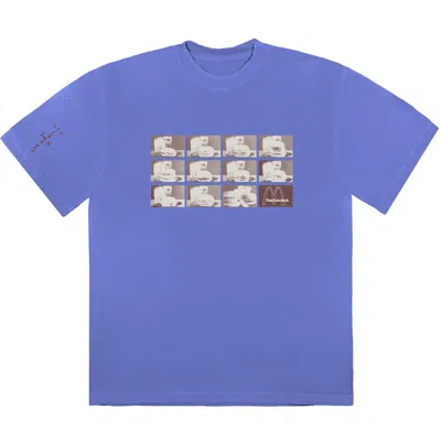 Pre-owned Travis Scott X Mcdonald's Menu Mono Logo Iii T-shirt In Washed Purple