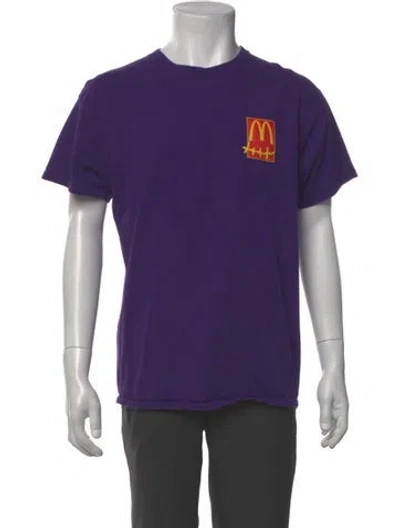 Pre-owned Travis Scott X Mcdonalds Action Figure Graphic Print T-shirt In Purple