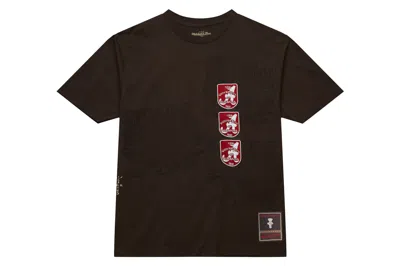 Pre-owned Travis Scott X Mitchell & Ness Alabama Crimson Tide Seal T-shirt Brown