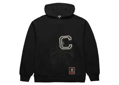 Pre-owned Travis Scott X Mitchell & Ness Clemson Tigers Overlap Pullover Hoodie In Black