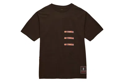 Pre-owned Travis Scott X Mitchell & Ness Clemson Tigers Seal T-shirt Brown