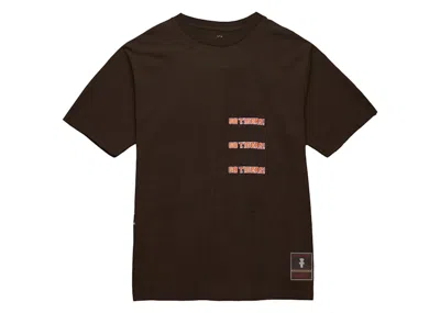 Pre-owned Travis Scott X Mitchell & Ness Clemson Tigers Seal T-shirt In Brown