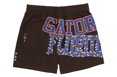 Pre-owned Travis Scott X Mitchell & Ness Florida Gators Basketball Shorts Brown