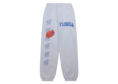 Pre-owned Travis Scott X Mitchell & Ness Florida Gators Classic Sweatpants In Heather Grey