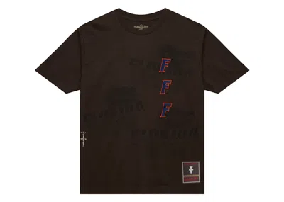 Pre-owned Travis Scott X Mitchell & Ness Florida Gators Seal T-shirt In Brown