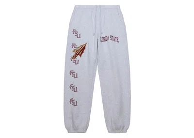 Pre-owned Travis Scott X Mitchell & Ness Florida State Seminoles Classic Sweatpants In Heather Gray