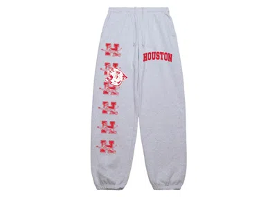 Pre-owned Travis Scott X Mitchell & Ness Houston Cougars Classic Sweatpants In Heather Gray