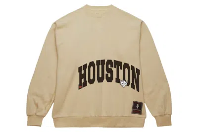 Pre-owned Travis Scott X Mitchell & Ness Houston Cougars Pullover Sweatshirt Tan