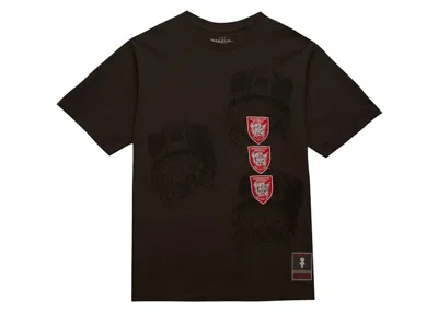 Pre-owned Travis Scott X Mitchell & Ness Houston Cougars Seal T-shirt In Brown