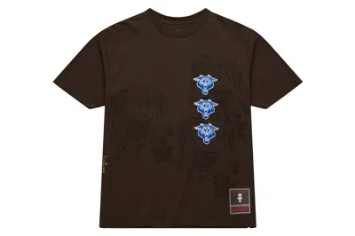 Pre-owned Travis Scott X Mitchell & Ness Kentucky Wildcats Seal T-shirt Brown