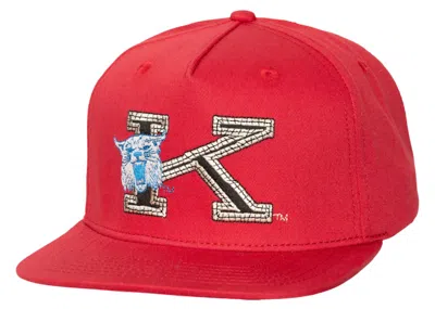 Pre-owned Travis Scott X Mitchell & Ness Kentucky Wildcats Snapback Hat In Red