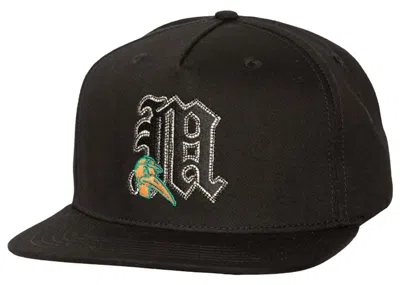 Pre-owned Travis Scott X Mitchell & Ness Miami Hurricanes Snapback Hat In Black
