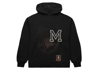 Pre-owned Travis Scott X Mitchell & Ness Mississippi State Bulldogs Overlap Pullover Hoodie In Black