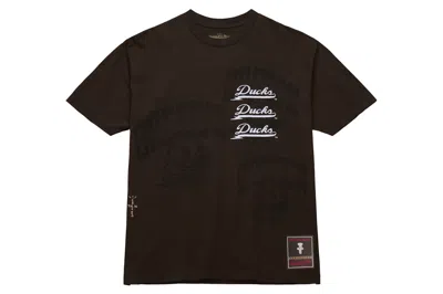 Pre-owned Travis Scott X Mitchell & Ness Oregon Ducks Seal T-shirt Brown