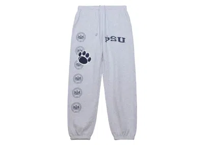 Pre-owned Travis Scott X Mitchell & Ness Penn State Nittany Lions Classic Sweatpants In Heather Gray
