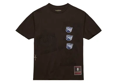 Pre-owned Travis Scott X Mitchell & Ness Penn State Nittany Lions Seal T-shirt In Brown