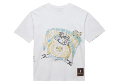 Pre-owned Travis Scott X Mitchell & Ness Southern University Jaguars Handdrawn T-shirt In White