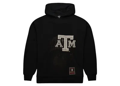 Pre-owned Travis Scott X Mitchell & Ness Texas A&m Aggies Overlap Pullover Hoodie In Black