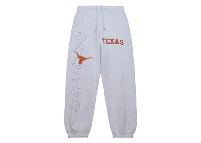Pre-owned Travis Scott X Mitchell & Ness Texas Longhorns Classic Sweatpants In Heather Gray