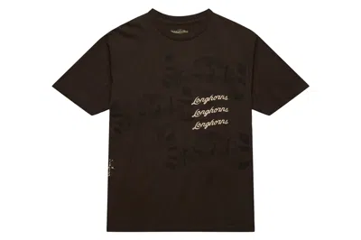 Pre-owned Travis Scott X Mitchell & Ness Texas Longhorns Seal T-shirt Brown
