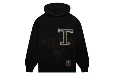 Pre-owned Travis Scott X Mitchell & Ness Tulane Green Wave Overlap Pullover Hoodie Black