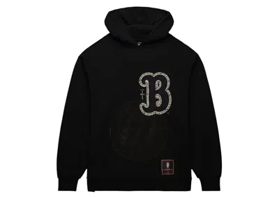 Pre-owned Travis Scott X Mitchell & Ness Ucla Bruins Overlap Pullover Hoodie In Black
