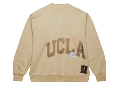 Pre-owned Travis Scott X Mitchell & Ness Ucla Bruins Pullover Sweatshirt In Tan