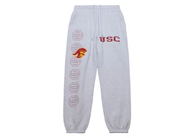 Pre-owned Travis Scott X Mitchell & Ness Usc Trojans Classic Sweatpants In Heather Gray
