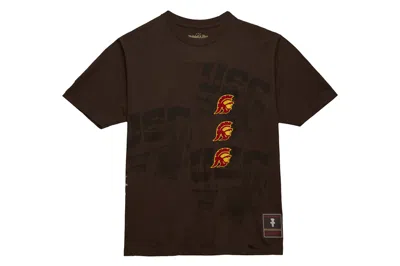 Pre-owned Travis Scott X Mitchell & Ness Usc Trojans Seal T-shirt Brown