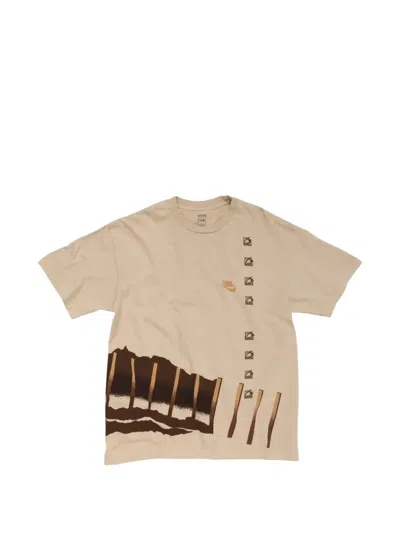 Travis Scott X Nike Cj Slice Graphic-print T-shirt In Gold
