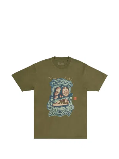 Travis Scott X Takashi Murakami Melted Utopia Dream T-shirt In Green